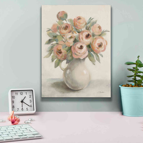 Image of Epic Art 'Blush Flowers in a Jug' by Silvia Vassileva, Canvas Wall Art,12 x 16