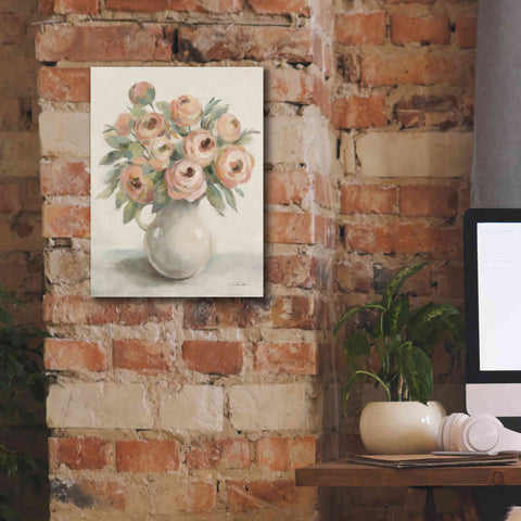 Image of Epic Art 'Blush Flowers in a Jug' by Silvia Vassileva, Canvas Wall Art,12 x 16