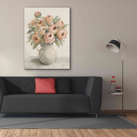 Image of Epic Art 'Blush Flowers in a Jug' by Silvia Vassileva, Canvas Wall Art,40 x 54