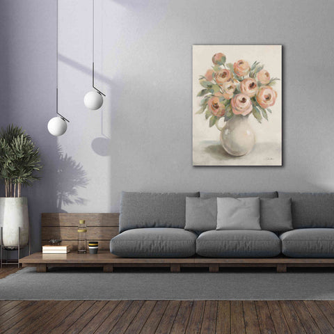Image of Epic Art 'Blush Flowers in a Jug' by Silvia Vassileva, Canvas Wall Art,40 x 54