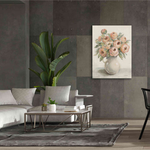 Image of Epic Art 'Blush Flowers in a Jug' by Silvia Vassileva, Canvas Wall Art,40 x 54