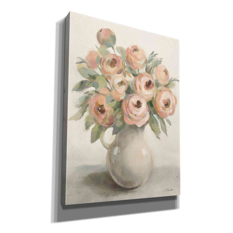 Image of Epic Art 'Blush Flowers in a Jug' by Silvia Vassileva, Canvas Wall Art,12x16x1.1x0,20x24x1.1x0,26x30x1.74x0,40x54x1.74x0