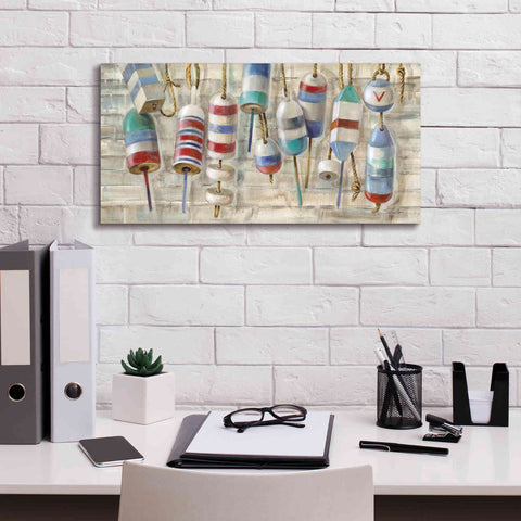 Image of Epic Art 'Summer Buoys' by Silvia Vassileva, Canvas Wall Art,24 x 12