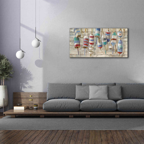Image of Epic Art 'Summer Buoys' by Silvia Vassileva, Canvas Wall Art,60 x 30