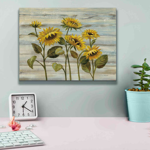Image of Epic Art 'Cottage Sunflowers' by Silvia Vassileva, Canvas Wall Art,16 x 12