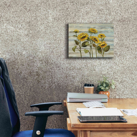 Image of Epic Art 'Cottage Sunflowers' by Silvia Vassileva, Canvas Wall Art,16 x 12