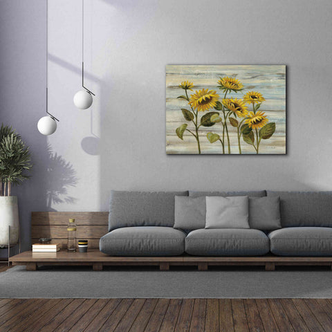 Image of Epic Art 'Cottage Sunflowers' by Silvia Vassileva, Canvas Wall Art,54 x 40