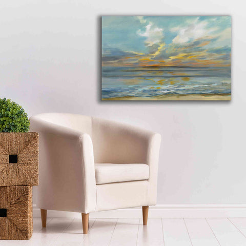 Image of Epic Art 'Rhythmic Sunset Waves' by Silvia Vassileva, Canvas Wall Art,40 x 26