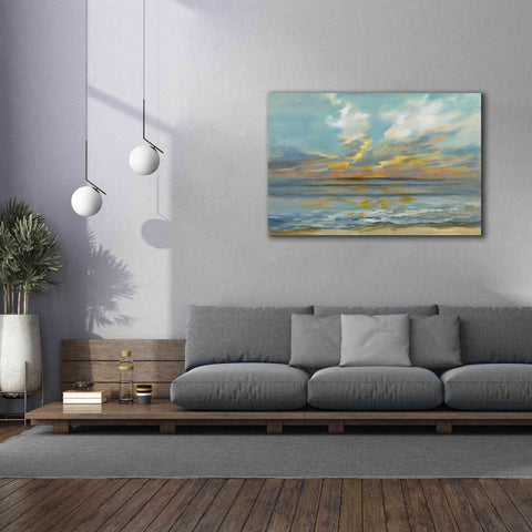 Image of Epic Art 'Rhythmic Sunset Waves' by Silvia Vassileva, Canvas Wall Art,60 x 40