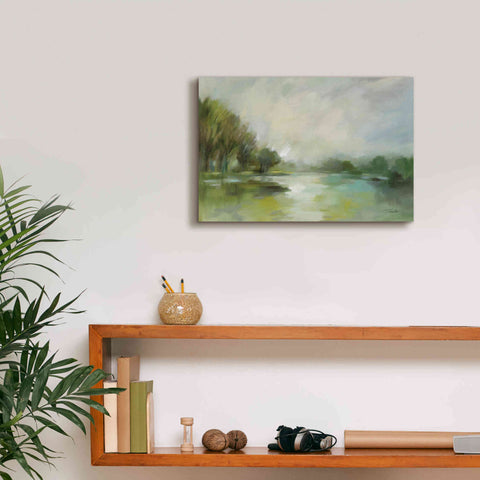 Image of Epic Art 'Lakeside Fog' by Silvia Vassileva, Canvas Wall Art,18 x 12