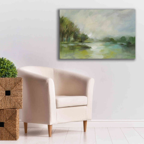 Image of Epic Art 'Lakeside Fog' by Silvia Vassileva, Canvas Wall Art,40 x 26
