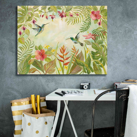 Image of Epic Art 'Hummingbirds Song I' by Silvia Vassileva, Canvas Wall Art,34 x 26
