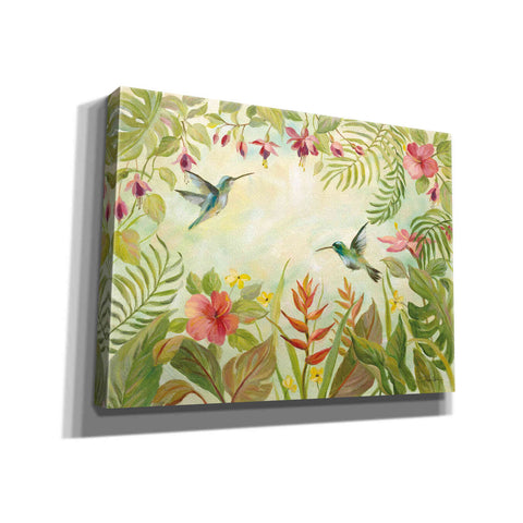 Image of Epic Art 'Hummingbirds Song I' by Silvia Vassileva, Canvas Wall Art,16x12x1.1x0,26x18x1.1x0,34x26x1.74x0,54x40x1.74x0