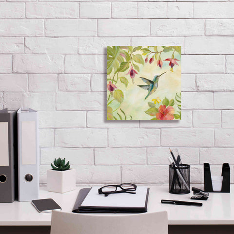 Image of Epic Art 'Hummingbirds Song II' by Silvia Vassileva, Canvas Wall Art,12 x 12