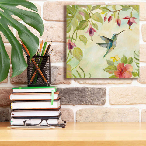 Image of Epic Art 'Hummingbirds Song II' by Silvia Vassileva, Canvas Wall Art,12 x 12