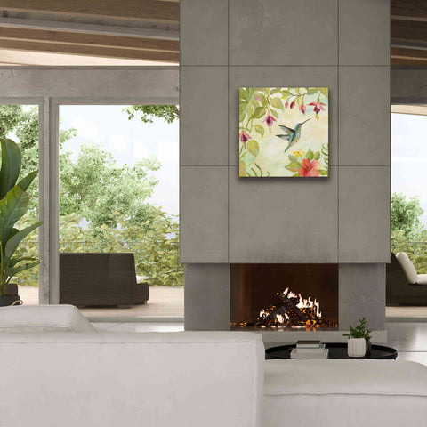 Image of Epic Art 'Hummingbirds Song II' by Silvia Vassileva, Canvas Wall Art,26 x 26