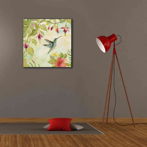 Image of Epic Art 'Hummingbirds Song II' by Silvia Vassileva, Canvas Wall Art,26 x 26