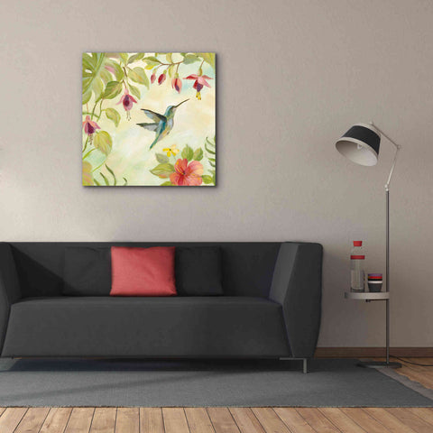 Image of Epic Art 'Hummingbirds Song II' by Silvia Vassileva, Canvas Wall Art,37 x 37