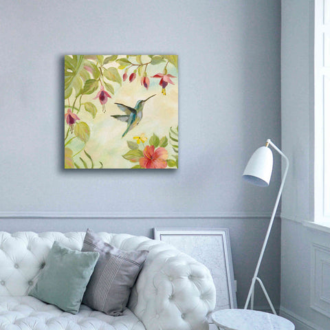 Image of Epic Art 'Hummingbirds Song II' by Silvia Vassileva, Canvas Wall Art,37 x 37