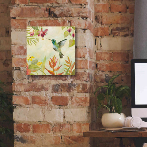 Image of Epic Art 'Hummingbirds Song III' by Silvia Vassileva, Canvas Wall Art,12 x 12