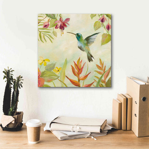 Image of Epic Art 'Hummingbirds Song III' by Silvia Vassileva, Canvas Wall Art,18 x 18