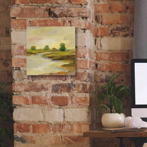 Image of Epic Art 'Chartreuse Fields I' by Silvia Vassileva, Canvas Wall Art,12 x 12