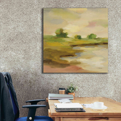 Image of Epic Art 'Chartreuse Fields II' by Silvia Vassileva, Canvas Wall Art,37 x 37