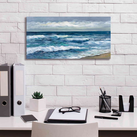 Image of 'Indigo Sea 2' by Silvia Vassileva, Canvas Wall Art,24 x 12