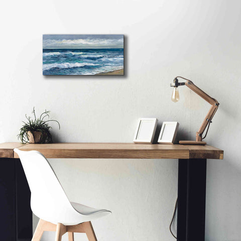Image of 'Indigo Sea 2' by Silvia Vassileva, Canvas Wall Art,24 x 12