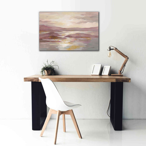 Image of 'Pink and Gold Landscape' by Silvia Vassileva, Canvas Wall Art,40 x 26