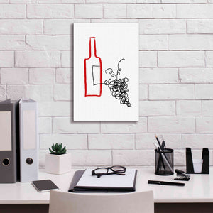 'A Good Wine' by Cesare Bellassai, Canvas Wall Art,12 x 18