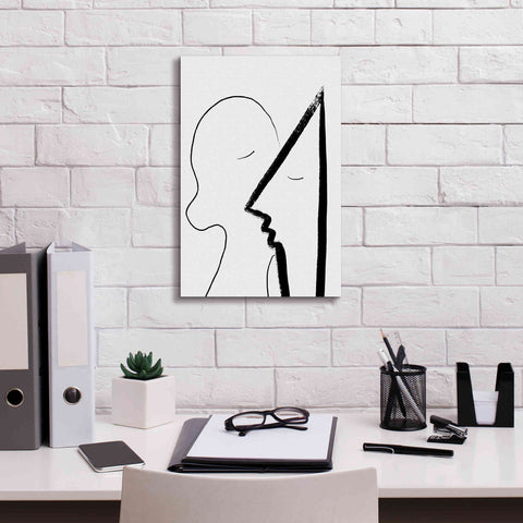 Image of 'A Sweet Kiss' by Cesare Bellassai, Canvas Wall Art,12 x 18