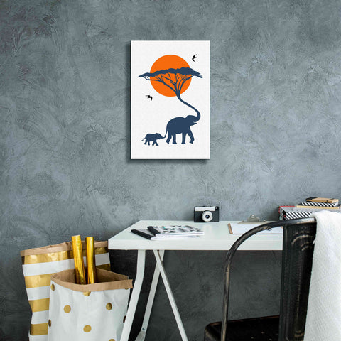 Image of 'Africa Family' by Cesare Bellassai, Canvas Wall Art,12 x 18