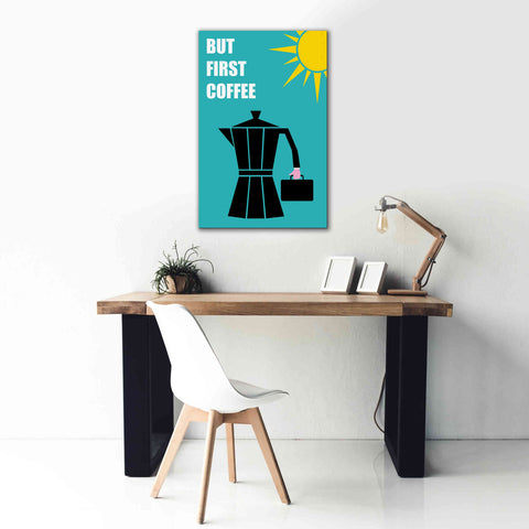 Image of 'But First Coffee' by Cesare Bellassai, Canvas Wall Art,26 x 40