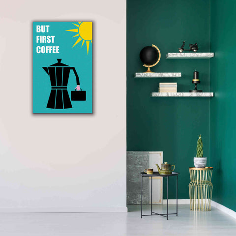 Image of 'But First Coffee' by Cesare Bellassai, Canvas Wall Art,26 x 40