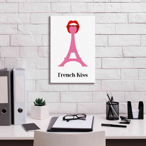 Image of 'French Kiss' by Cesare Bellassai, Canvas Wall Art,12 x 18