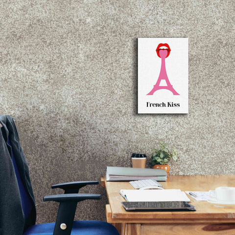 Image of 'French Kiss' by Cesare Bellassai, Canvas Wall Art,12 x 18