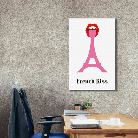Image of 'French Kiss' by Cesare Bellassai, Canvas Wall Art,26 x 40