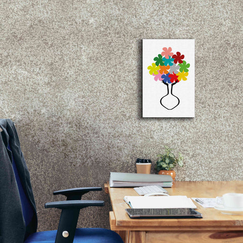 Image of 'Holding Some Flowers' by Cesare Bellassai, Canvas Wall Art,12 x 18