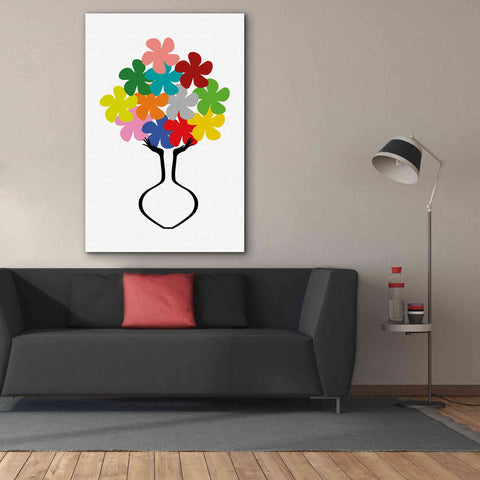 Image of 'Holding Some Flowers' by Cesare Bellassai, Canvas Wall Art,40 x 60