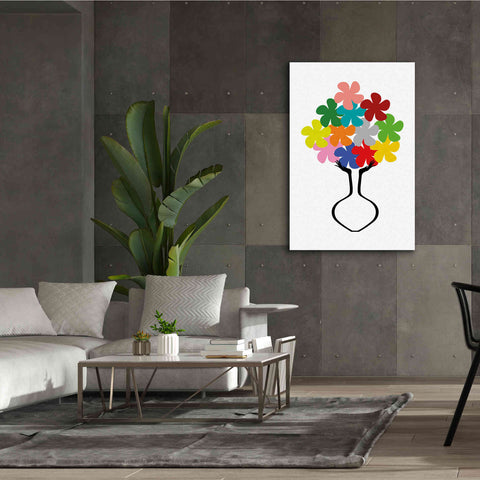 Image of 'Holding Some Flowers' by Cesare Bellassai, Canvas Wall Art,40 x 60