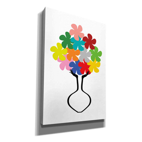 Image of 'Holding Some Flowers' by Cesare Bellassai, Canvas Wall Art,12x18x1.1x0,18x26x1.1x0,26x40x1.74x0,40x60x1.74x0