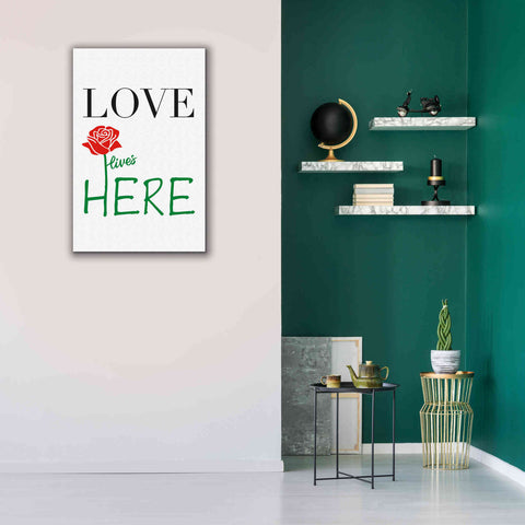 Image of 'Love Lives Here' by Cesare Bellassai, Canvas Wall Art,26 x 40