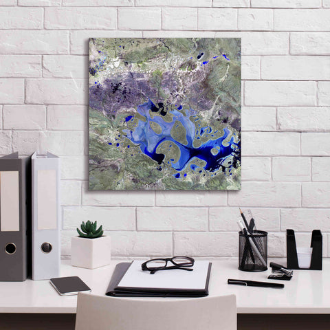 Image of 'Earth as Art: Lake Carnegie' Canvas Wall Art,18 x 18