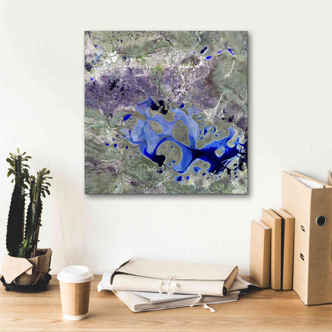 Image of 'Earth as Art: Lake Carnegie' Canvas Wall Art,18 x 18