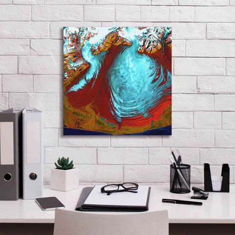 Image of 'Earth as Art: Malaspina Glacier' Canvas Wall Art,18 x 18