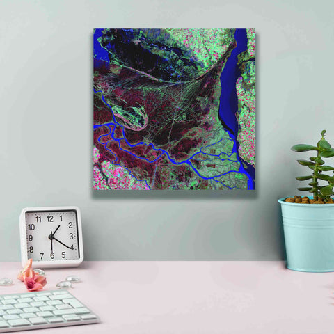 Image of 'Earth as Art: Parana River Delta' Canvas Wall Art,12 x 12