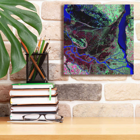 Image of 'Earth as Art: Parana River Delta' Canvas Wall Art,12 x 12
