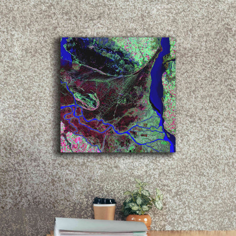 Image of 'Earth as Art: Parana River Delta' Canvas Wall Art,18 x 18