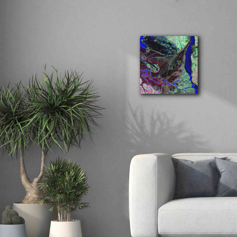 Image of 'Earth as Art: Parana River Delta' Canvas Wall Art,18 x 18
